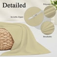 thumbnail image 2 of Yellow Solid Color Pillow Covers, Linen Long Throw Pillow Case, Aesthetics Contemporary Luxury Holiday Pillow Protector Decorative Cushion Cover for Living Room/Bedroom 12" x 20", 2 of 8