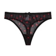 thumbnail image 2 of YueHuiYing Women's Panties: Hot Girl European Style Bow Lace Women's Sultry Lace-Up Low-Rise Crotchless Erotic Panties, 2 of 5