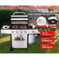thumbnail image 5 of Griddle Grill Combo, 4 Burner Propane Gas and Charcoal Grill with Side Burner, Outdoor BBQ for Backyard, 5 of 7