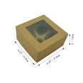 Way To Celebrate! 6.25x6.25x3 inch Kraft Treat Boxes with Window, 3