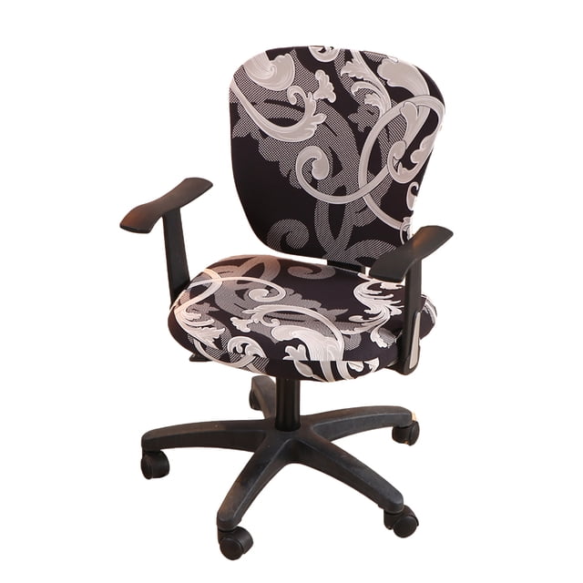 Housse Extensible pour Chaise d'Ordinateur, Housse de Chaise de Bureau, Housse de Chaise Haute, Housse Élastique en Polyester pour Chaise d'Ordinateur, Style Royal