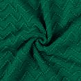 thumbnail image 6 of 100% Acrylic Knit Throw Blanket Wave Pattern Soft Blanket with Tassels for Couch, Bed, Sofa, 50x60 Inch, Green, 6 of 7