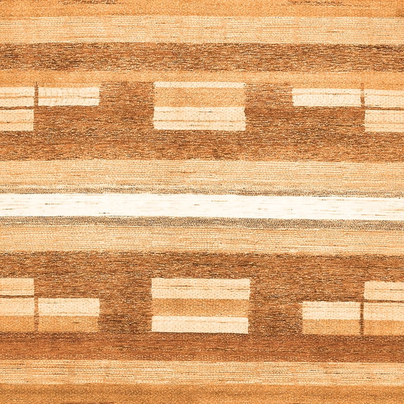 Ahgly Company Indoor Square Abstract Orange Modern Area Rugs, 4' Square