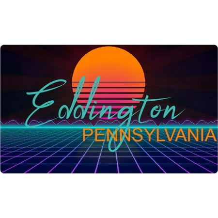 

Eddington Pennsylvania 4 X 2.25-Inch Fridge Magnet Retro Neon Design