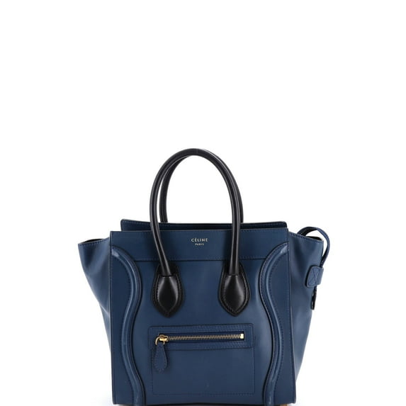 Pre-Owned Bicolor Luggage Bag Leather Micro By Rebag