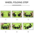 thumbnail image 3 of Heavy Duty Stair Climber Cart with Foldable Chair Adjustable Elastic Rope Bigger Waterproof Shopping Bag  Colorful Ripples, 3 of 8