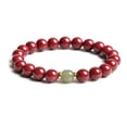 thumbnail image 1 of Pulsera de cinabrio con cuentas de jade de 8 mm de un solo lazo para mujer, 1 of 2