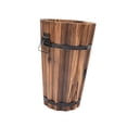 thumbnail image 2 of Macetero de barril de madera, estilo rústico, para patio, plantas de exterior, jardín y hogar. Estilo B, 2 of 8