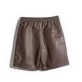 thumbnail image 2 of Womens Shorts Trendy High Waisted Genuine Leather Look Stretchy Jean Shorts Short Denim Pants with Pockets Comfy, 2 of 5