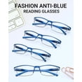 thumbnail image 2 of TERAISE 4 Paires de Lunettes de Lecture Anti-Lumière Bleue AntiUV avec Charnière à Ressort Mode, 2 of 8