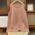 thumbnail image 6 of ITSAME Womens Cotton Tank Tops Crewneck Sleeveless Shirts Summer Loose Casual Tops Pink Size M, 6 of 8