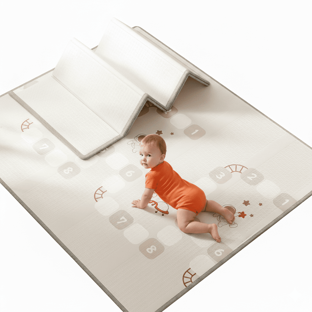 PKINOICY 71x59inch Play Mat for Baby, Crawling Mat for Infants Toddlers Kids,Foldable Kids Play Mat,Waterproof Crawling Mat
