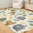 thumbnail image 6 of Addison Rugs Chantille Indoor/Outdoor Transitional Kids Ivory Machine Washable Rectangle Rug, 3' x 5', 6 of 8