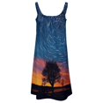 thumbnail image 5 of Ladies' Summer Dress Beach Sleeveless Galaxy Star Outer Space T-shirt Vest Sun Skirt, 5 of 8