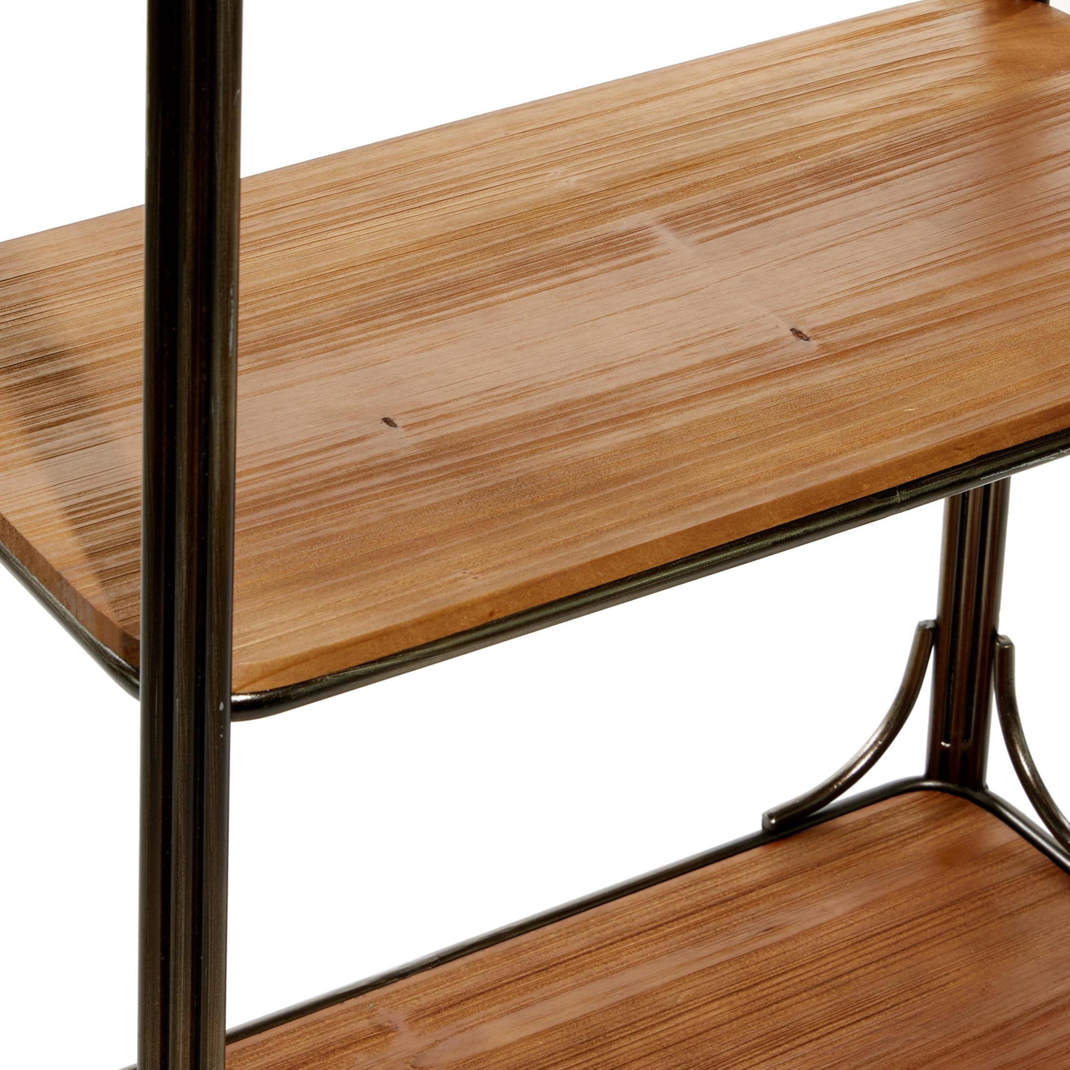 DecMode 24" x 71" Brown Wood 5-Tier Shelving Unit, 1-Piece
