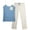 Shark Blue/Off White, variant on Andree Joan Womens Pajama Set - 2 Piece Short Sleeve Pajama Top and Pajama Pants for Women