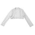 thumbnail image 3 of DPOIS Kids Girls Open Front Shrugs Long Sleeve Floral Lace Bolero Cropped Cardigan Sweaters, 3 of 3