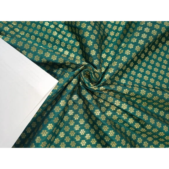 BROCADE FABRIC FLORAL WITH METALLIC GOLD MOTIF 44" wide available in 5 colors