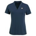 thumbnail image 2 of Women's Cutter & Buck Heather Navy West Virginia Mountaineers Vintage Logo Forge Heathered Stretch Blade Top, 2 of 3