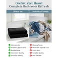 thumbnail image 3 of Casa Platino Bath Sheet 2 Pack - Oversized Quick Dry Bath Sheet Towels, Soft & Absorbent Perfect for a Luxurious Bath Experience - Black, 3 of 8