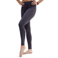 thumbnail image 4 of DEVOPS 2 Pack Women's High Waisted Ultra Soft Basic Leggings (Medium, Black/Heather Charcoal), 4 of 7