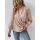 thumbnail image 4 of Blusa de mujer con escote en V, blusa elegante, blusa túnica de manga larga con farol, 4 of 6