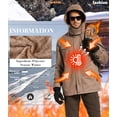 thumbnail image 4 of Tyhengta Men's Winter Jacket Cotton Jackets Fleece Lined Thick Work Warm Cargo Coats with Hooded Khaki 2XL, 4 of 11
