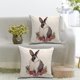 thumbnail image 5 of m Primavera Verano Conejo Decoración Fundas de Almohada Conejo de Pascua Conejito Algodón Lino Funda de Almohada Sofá Cama Funda de Cojín Estilo 1, 5 of 5