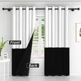 thumbnail image 2 of Lfeey Black and White Blackout Curtains for Bedrooms, 84 inches long, Room Darkening Curtains, 2 Panels, 2 of 6
