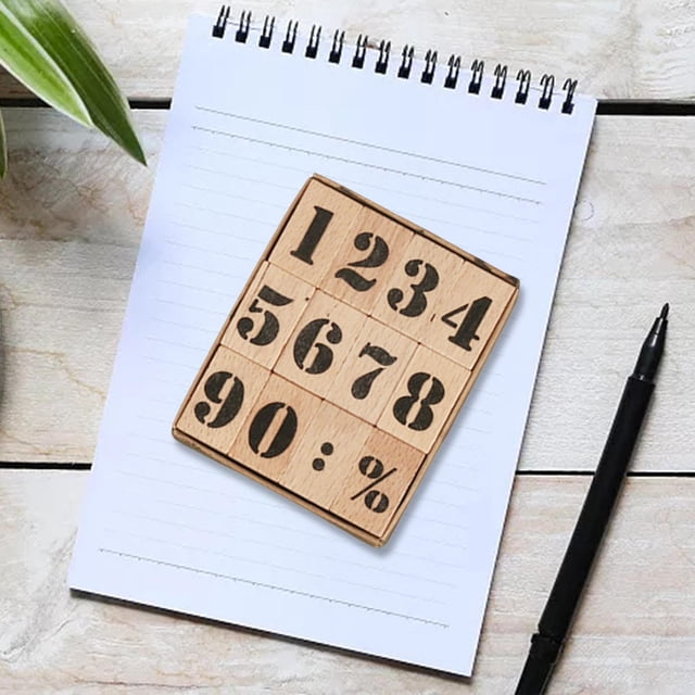 Juego de Sellos de Madera BLESIY Suministros Decorativos DIY Manualidades