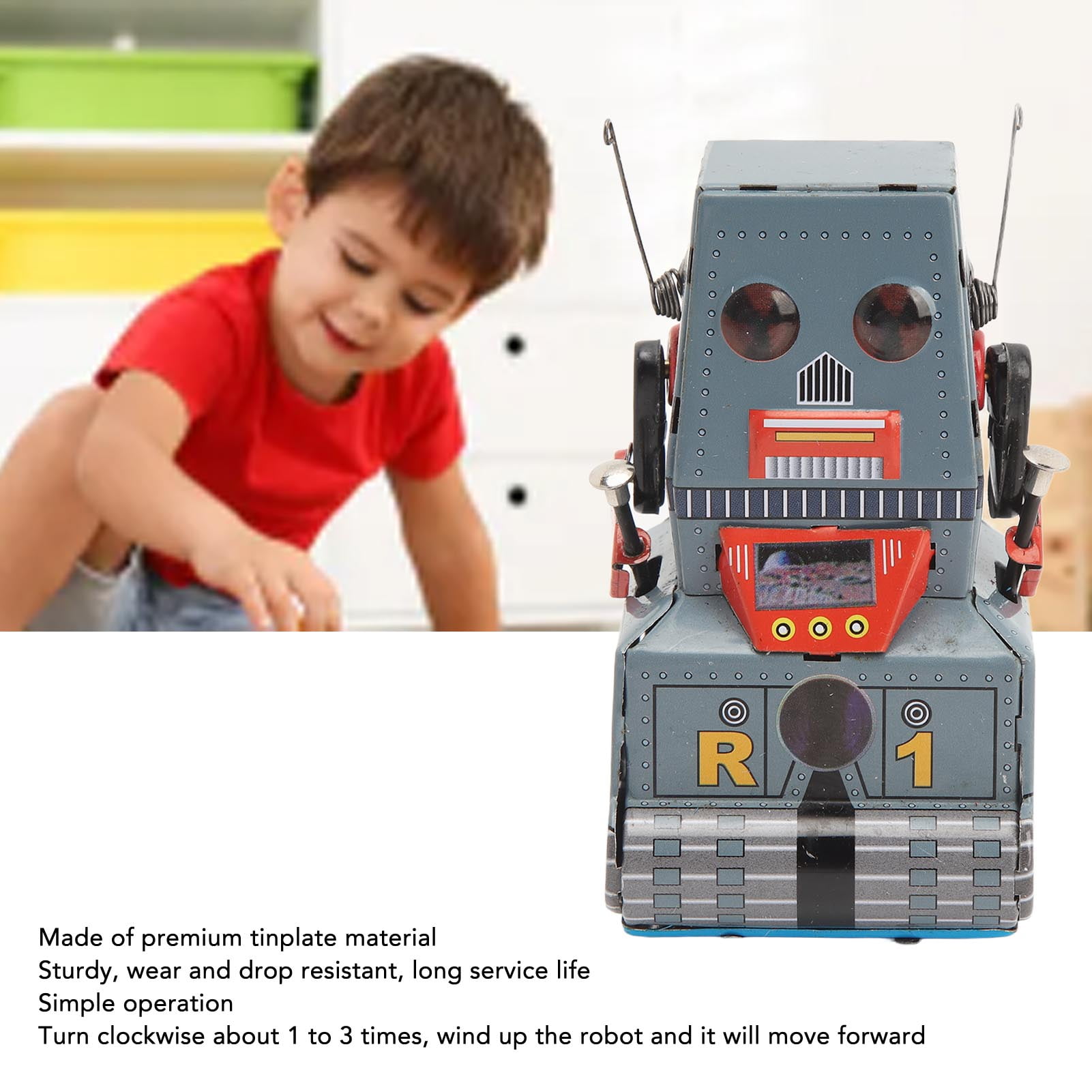 Robot De Hojalata A Cuerda – Payaso Tamborilero Vintage De 21 Cm, Juguete Coleccionable De Estilo Retro, Decoración Para Bares Y Cafeterías, Regalo Para Coleccionistas