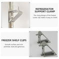 JINYUANN 25Pcs Freezer Shelf Clips Metal Shelf Clips for Refrigerator