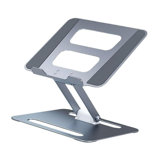 Soporte plegable para computadora portátil, elevador portátil ajustable multiusos, soporte elevador para computadora portátil para sala de estar y apartamentos Gris