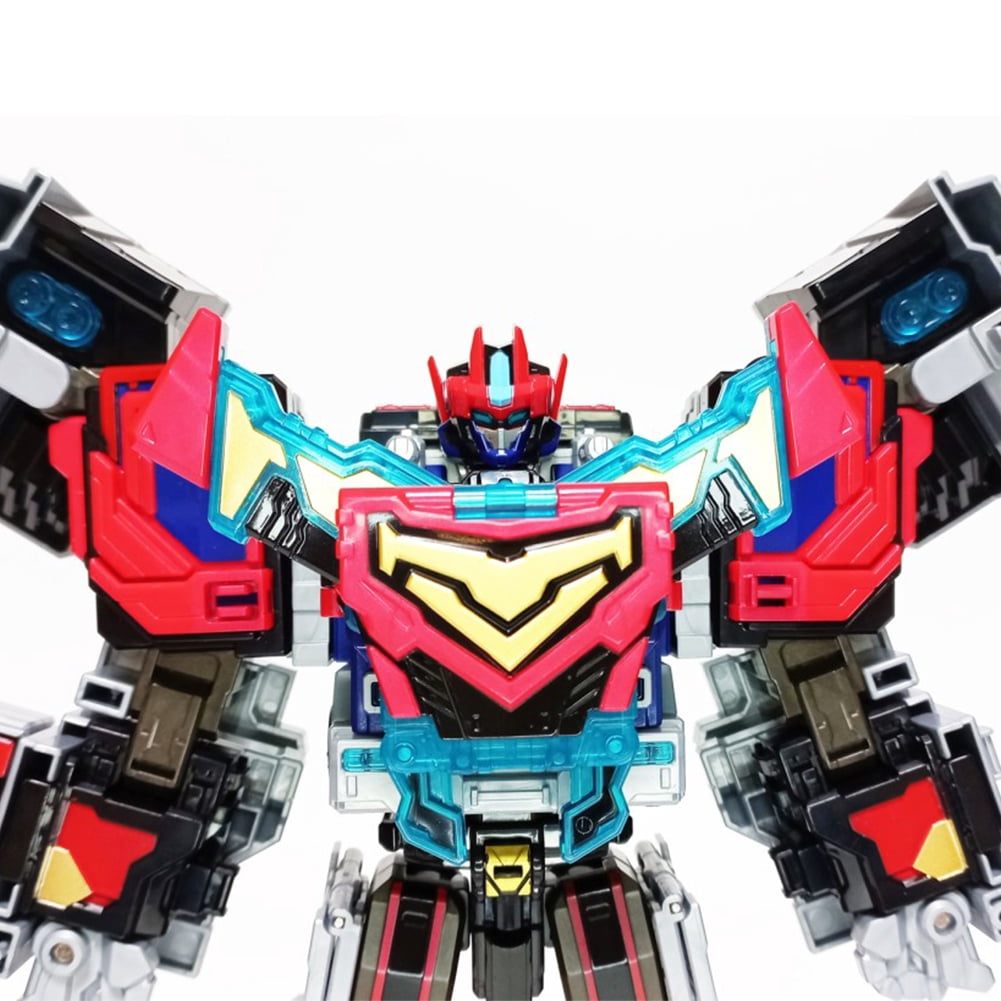 Metal Cardbot HeavyIron 2-Mode  Robot  Trailer Truck Vehicle Mode 30x11.5x35cm[Parallel imports]