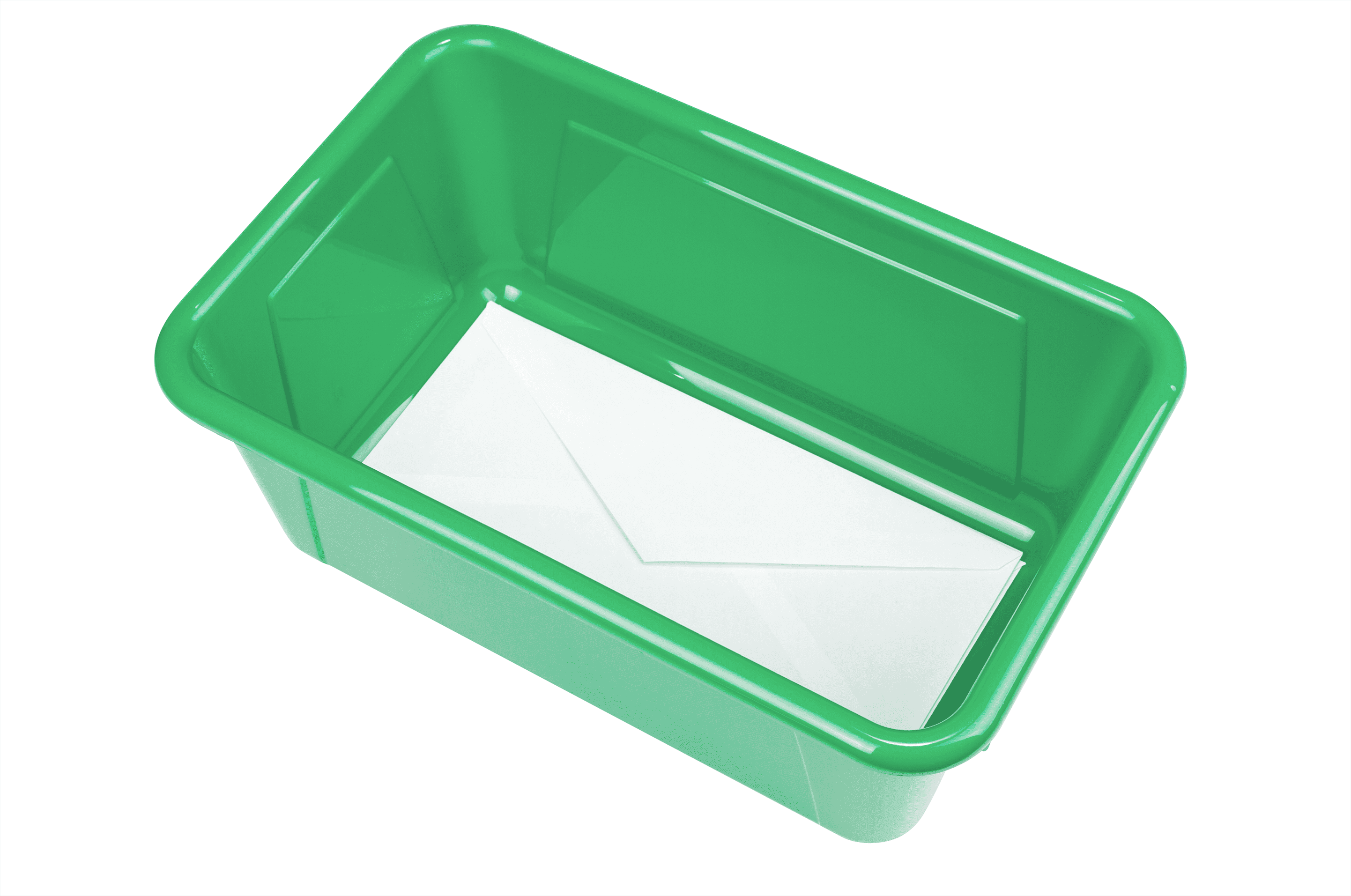 Storex Plastic Cubby Bin, Kids' Craft and Supply Storage, Green, 5-Pack