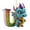 U, variant on HomeDM 3.15" Cartoon Dinosaur Ornaments, 2D Flat Acrylic Hanging Pendant Xmas Tree Wreaths Home Decor, 26 Letter Christmas Ornaments Key Chain, Gift Wrapping, Letter Q