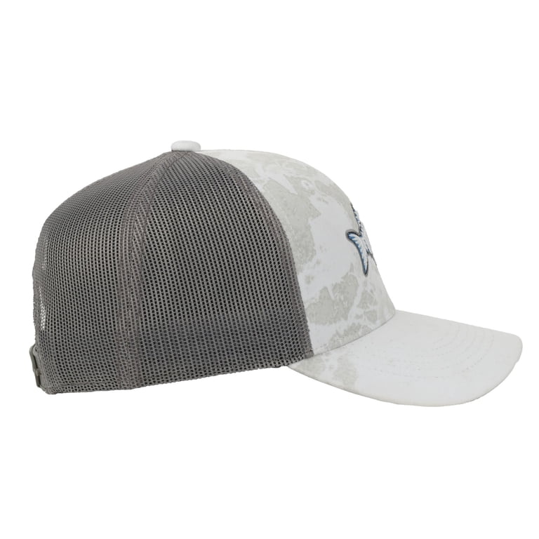 Realtree® Fishing WAV3 White Structured Cap – Mid Profile Mesh