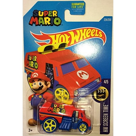 Hot Wheels, 2016 HW Screen Time, Super Mario Cool-One Die-Cast Vehicle