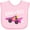 AD-Pink, variant on Inktastic Born to Race- Pink Race Car Boys or Girls Baby Bib