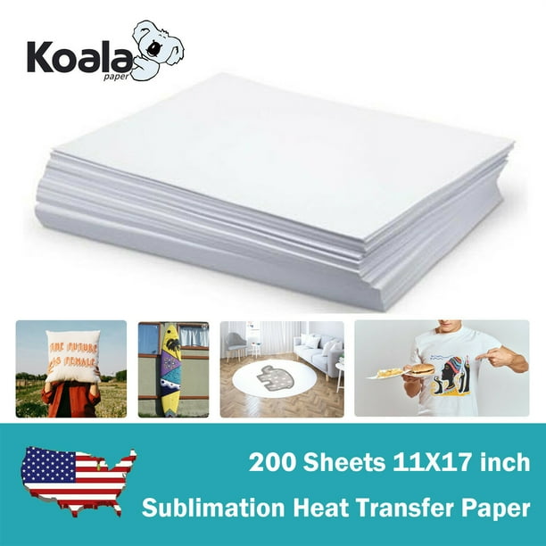 200 Sheets Koala Sublimation Paper 11X17 for Inkjet Heat Transfer Mugs