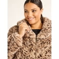 thumbnail image 3 of Sofia Jeans Women's and Women's Plus Faux Fur Chubby Jacket, Sizes XS-5X, 3 of 4