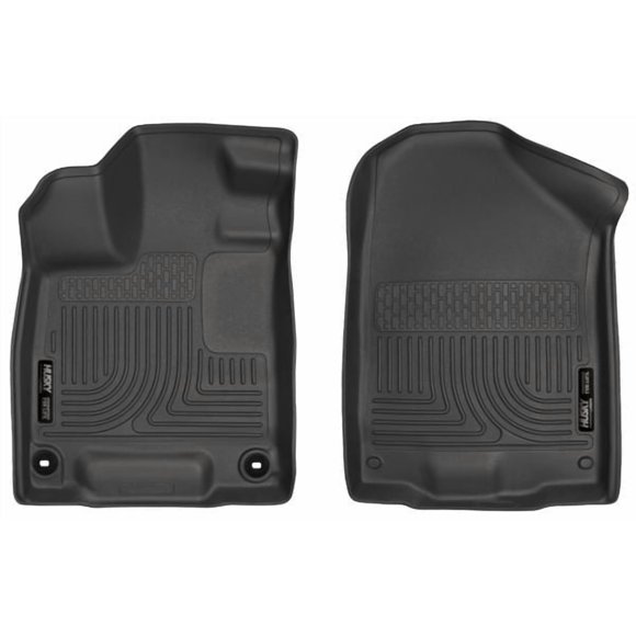 Fits 2017-2023 Honda Ridgeline Husky Liner Floor Liner 18431 WeatherBeater; Molded Fit; Smooth Arcing Ribs/Raised Heel Pad; Black; TPO Thermoplastic Olefin; 2 Piece