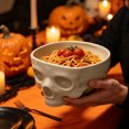 thumbnail image 4 of BiFandian Halloween Skull Ceramic Serving Bowl Set, 300 Milliliter Small 500 Milliliter Large Skull Bowl, Halloween Decorations Indoor Outdoor Holiday Party Table Decor for Snacks, Treats, 4 of 7