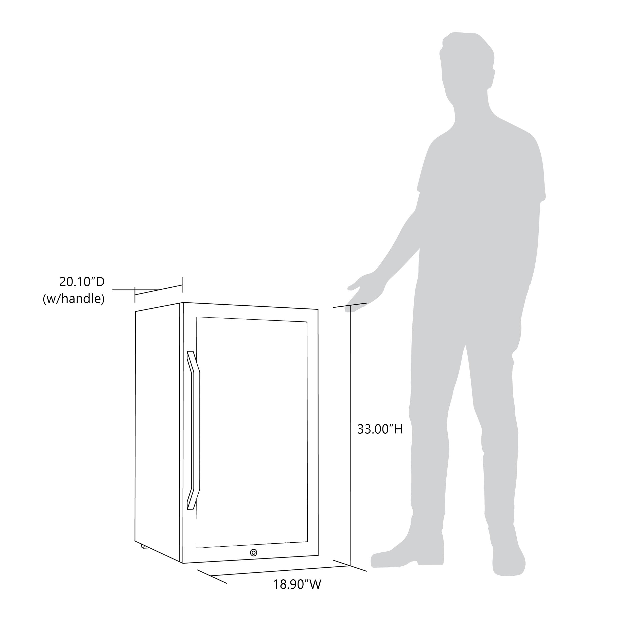 AvaValley BRC-78-SZ 78-Can Single Temperature Slim Full Glass Door Beverage  Cooler