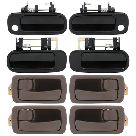 CCIYU Door Handle 6922033020 6923033010 Exterior Interior Front Rear Passenger Driver Side Replacement fit for 1993-1996 for Toyota Camry(8Pcs)