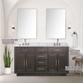 thumbnail image 2 of Abbey 60 in W x 22 in D Brown Oak Double Bath Vanity, 2 of 6