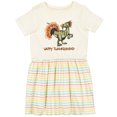 thumbnail image 3 of Inktastic Happy Thanksgiving Dinosaur Girls Toddler Dress, 3 of 5