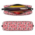 thumbnail image 2 of Cauagu French Bulldog Face Print Leather Pencil Pen Case - Stationery Bag Portable Stationery Bag Big Capacity Pencil Pouch Cosmetic Organizer Bag for Men & Women, 2 of 7