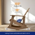 thumbnail image 3 of WINSOON Outdoor Rocking Chair,Adirondack Rocking Chair-Teak, 3 of 7