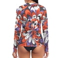 thumbnail image 2 of joogoo Womens UPF 50+ Sun Shirts Tie Dye Flower Long Sleeve UV Protection Rash Guard Tops S, 2 of 7